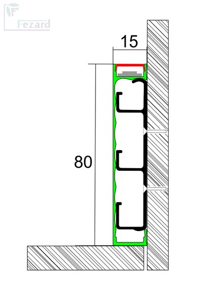 Алюминиевый плинтус Fezard Кабельный ALP-G80-LA Алюминий 80*15*2500 мм в Красноярске