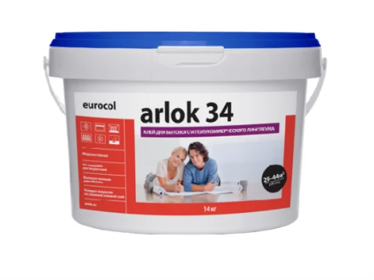 Клей Arlok 34 (4 кг) 320-480 г/м2, для бытового линолеума в Красноярске
