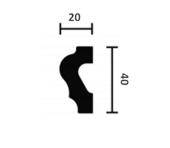 Молдинг NMC Wallstyl WL2 (40х20х2000 мм) в Красноярске