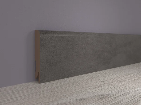 Плинтус MDF Bonkeel 24064 Бетон Лофт Графит (100х16х2400 мм) в Красноярске