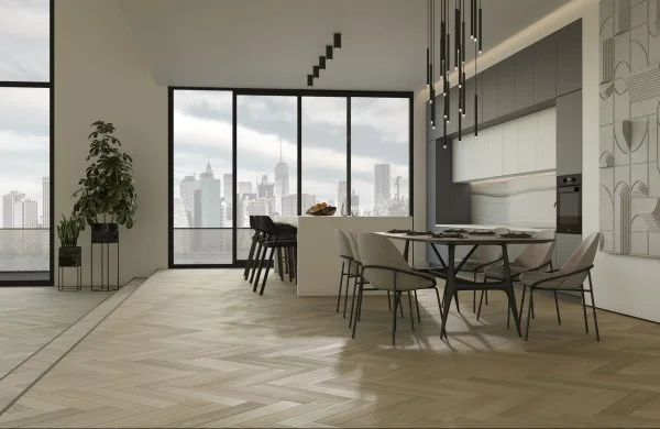 Паркетная доска Quartz Parquet Английская Ёлка Дуб Лимба 33-405 в Красноярске