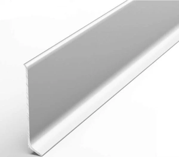 Алюминиевый плинтус Bonkeel ПЛ60 501л Серебро Люкс (58,5х11,2х2500мм) в Красноярске