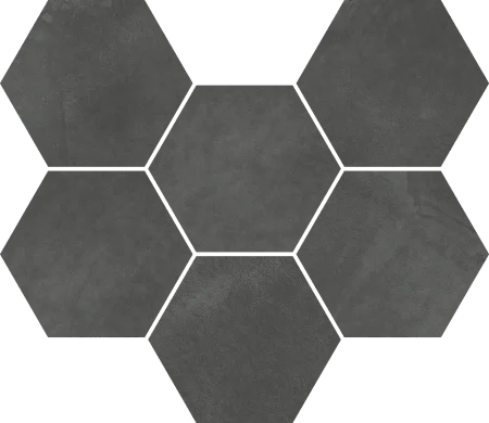 Керамогранит Italon Континуум Петрол Мозаика Гексагон (Натуральная 25х29) в Красноярске