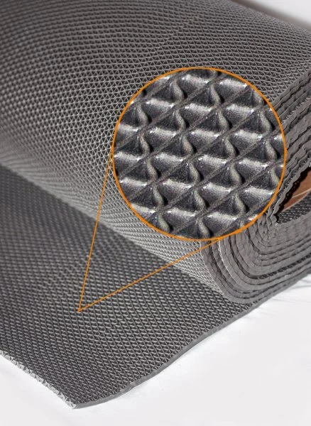 Грязезащитное рулонное покрытие ЗигЗаг Серый 5 мм (1,2 м) Китай в Красноярске