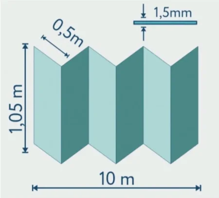 Подложка Солид 1,5мм гармошка для LVT (10.5м2) в Красноярске