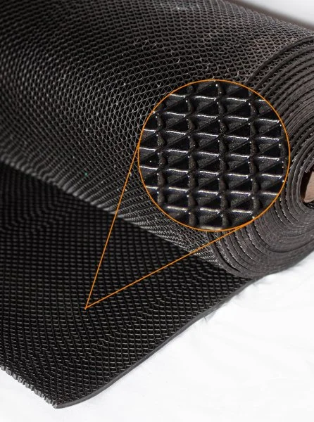 Грязезащитное рулонное покрытие ЗигЗаг Черный 5 мм (0,9 м) Китай в Красноярске