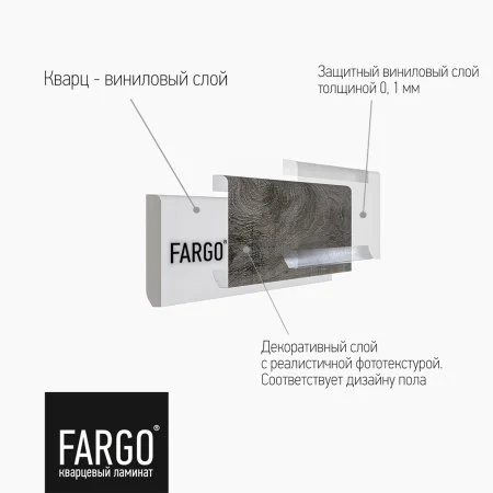 Кварцевый плинтус Fargo 33-64W929 Дуб Сиена 80х11х2200 мм в Красноярске
