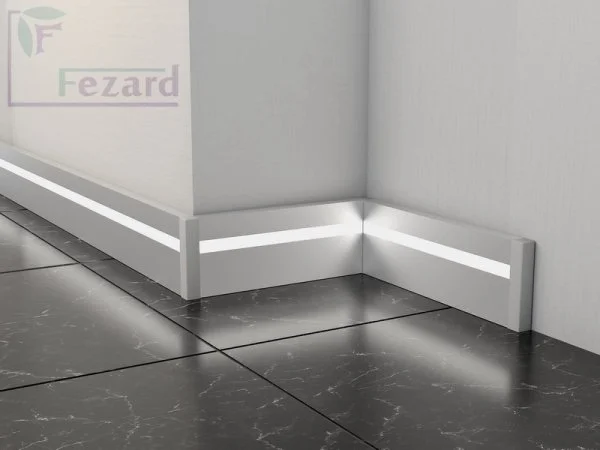 Алюминиевый плинтус Fezard Кабельный ALP-G80-LF Алюминий 80*15*2500 мм в Красноярске