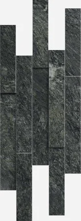 Керамогранит Italon Скайфолл Неро Брик 3D (Патинированная, 28х78) в Красноярске