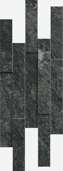 Керамогранит Italon Скайфолл Неро Брик 3D (Патинированная, 28х78) в Красноярске