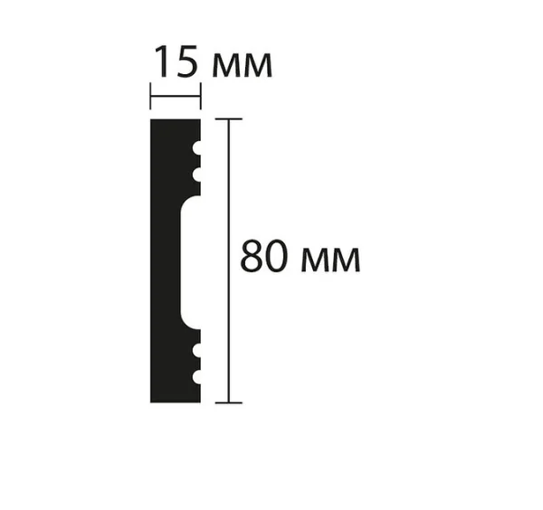 Плинтус NMC Wallstyl FD8 (80х15х2000 мм) в Красноярске