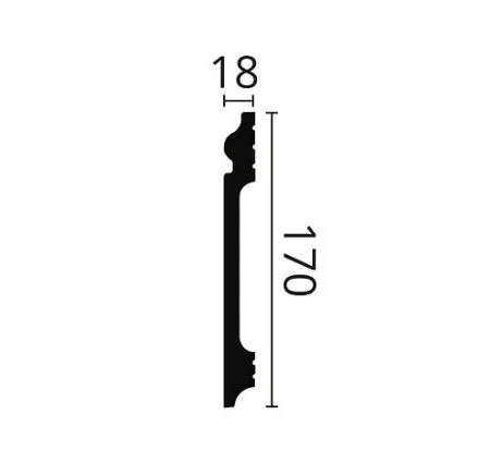 Плинтус NMC Wallstyl FL17 (170х18х2000 мм) в Красноярске