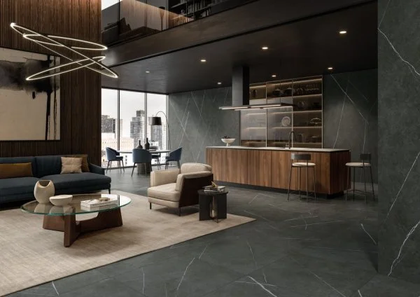 Керамогранит Italon Метрополис Империал Блэк 120х278 (Натуральная и Реттифицированная) в Красноярске