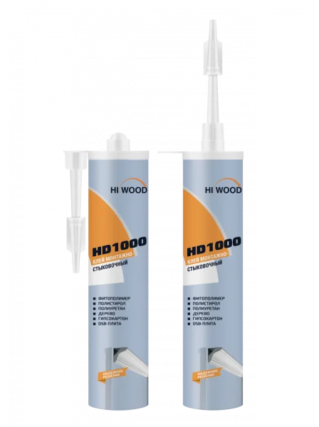 Монтажно-стыковочный клей HiWood HD1000 Белый 280 ml в Красноярске