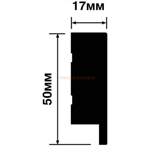 Финишный молдинг LF1 W50 (50х17х2700мм) в Красноярске