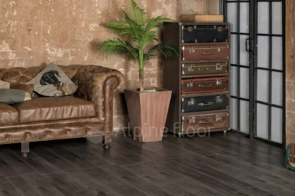 Кварц-виниловая плитка Alpine Floor Premium XL Дуб Торфяной ЕСО 7-11, 8 мм. 43 класс в Красноярске