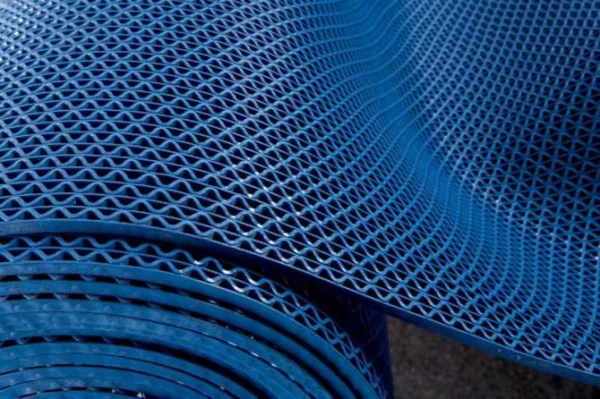 Грязезащитное рулонное покрытие ЗигЗаг Синий 4,5 мм (1,2 м) Китай в Красноярске