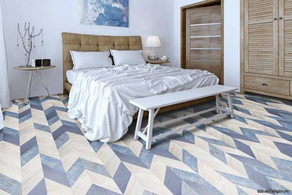 Пробковое покрытие CorkStyle Chevron Blue (1235*305*6 мм) HC в Красноярске