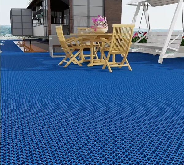 Грязезащитное рулонное покрытие ЗигЗаг Синий 4,5 мм (1,2 м) Китай в Красноярске