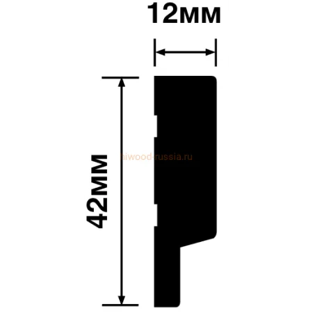 Финишный молдинг LF124A W50 правый декорированный (42х12х2700мм) в Красноярске