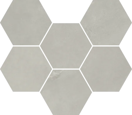 Керамогранит Italon Континуум Сильвер Мозаика Гексагон (Натуральная 25х29) в Красноярске