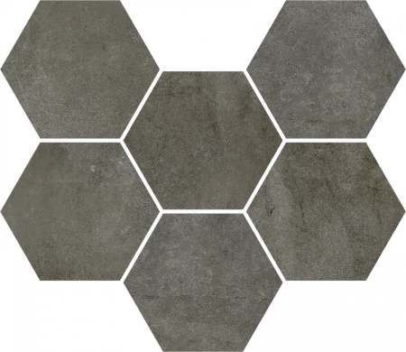Керамогранит Coliseum Экспо Дарк Мозаика Гексагон (Натуральная, 25х29) в Красноярске