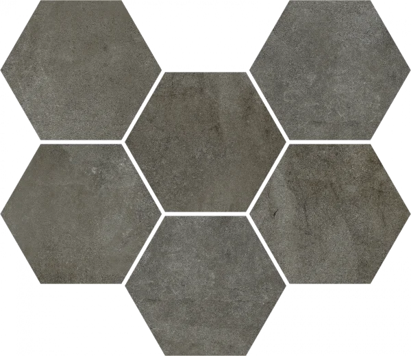 Керамогранит Coliseum Экспо Дарк Мозаика Гексагон (Натуральная, 25х29) в Красноярске