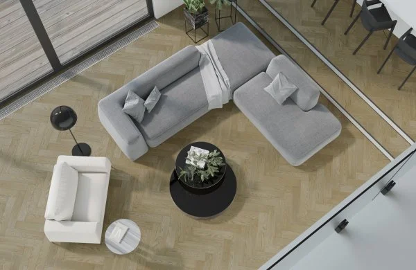 Паркетная доска Quartz Parquet Английская Ёлка Дуб Карельский 33-419 в Красноярске