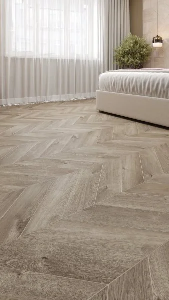 Кварц-виниловая плитка Alpine Floor Chevron Дуб Натур. Отбеленный ECO 20-3 (2,5 мм. 43 класс) в Красноярске