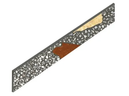 Керамогранит Coliseum Палладио Блэк Плинтус (Натуральный, 7,2х60) в Красноярске