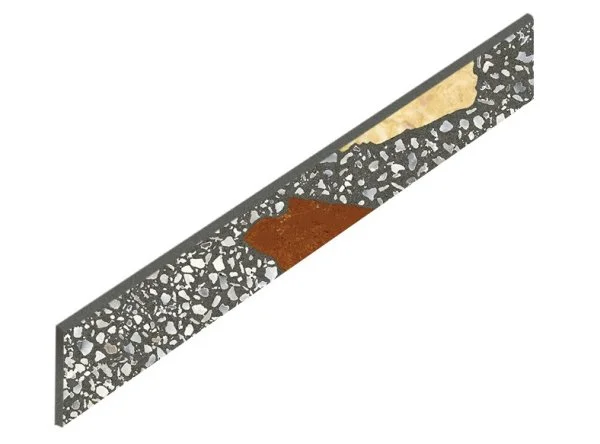 Керамогранит Coliseum Палладио Блэк Плинтус (Натуральный, 7,2х60) в Красноярске