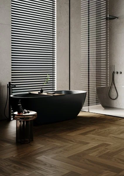 Паркетная доска Quartz Parquet Английская Ёлка Орех Американский 33-400-29 в Красноярске