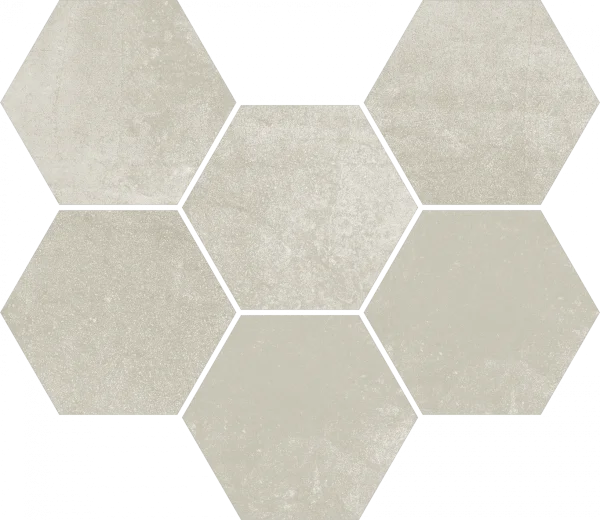Керамогранит Coliseum Экспо Уайт Мозаика Гексагон (Натуральная, 25х29) в Красноярске