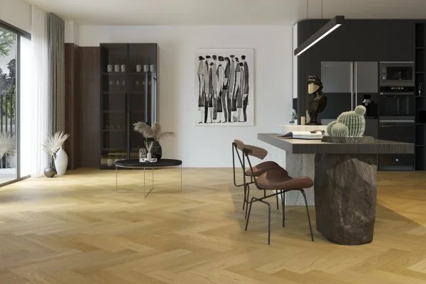 Паркетная доска Quartz Parquet Английская Ёлка Дуб Медовый Раф 33-463 в Красноярске