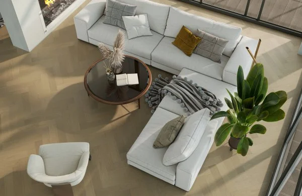 Паркетная доска Quartz Parquet Английская Ёлка Дуб Шампань 33-414 в Красноярске