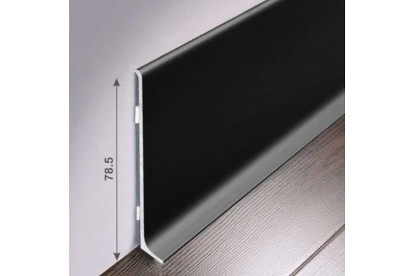 Алюминиевый плинтус Bonkeel ПЛ80 515л Черный (78,5х11,2х2500мм) в Красноярске