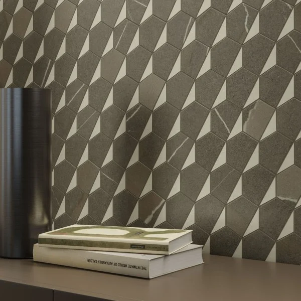 Керамогранит Italon Метрополис Мозаика Гексакон Ворм 25.4x31 (Натуральная) в Красноярске