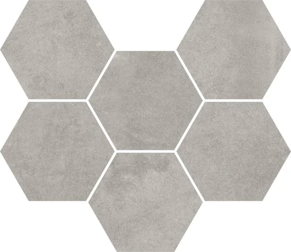 Керамогранит Coliseum Экспо Грэй Мозаика Гексагон (Натуральная, 25х29) в Красноярске