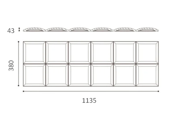 Декоративная панель NMC Arstyl Square (113.5x38x3 см) в Красноярске